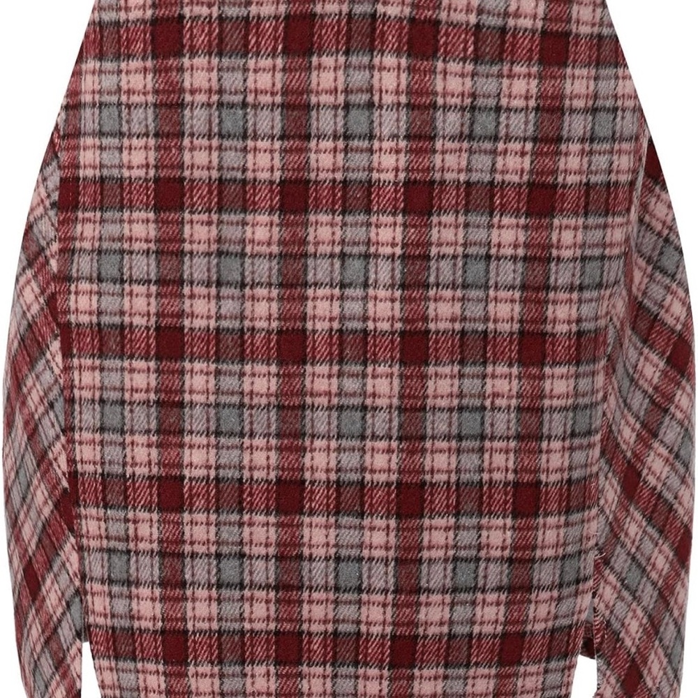 Plaid Red and Gray Women's Skirt